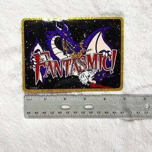 Vintage Disney Fantasia Sorcerer Mickey Glittery Fantasmic Sticker Decal RARE
