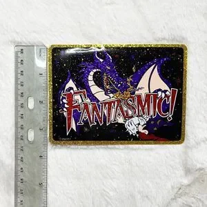 Vintage Disney Fantasia Sorcerer Mickey Glittery Fantasmic Sticker Decal RARE