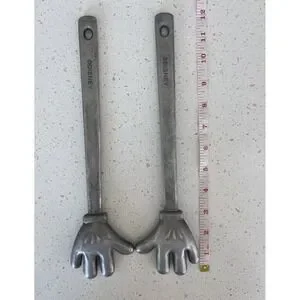 Vintage Disney Mickey Mouse Hands Cast Aluminum Salad Tongs / Mixers