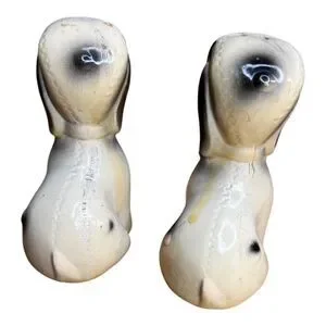 Vintage Dogs With Goggles SNOOPY RED BARON Salt And Pepper Shaker Set Japan
