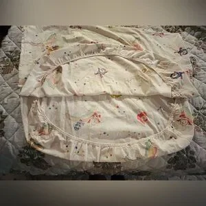 Vintage Dundee Rainbow Brite Baby Crib Sheet 1980s 