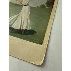 Vintage Early 1909 Woman Golfing Cartoon F. Earl Christy Artist Postcard