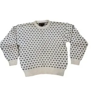Vintage Eddie Bauer Sweater Mens Large Tall Knit Pullover Ivory Preppy Career