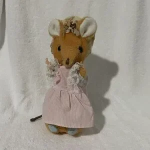 Vintage Eden Toys Beatrix Potter Plush Lady Mouse 1979 10" Stuffed Animal