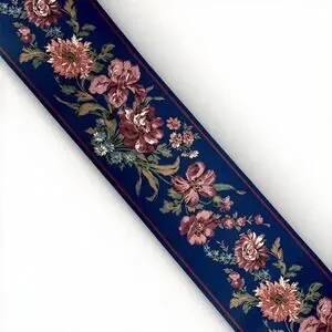 Vintage Eisenhart Wallpaper Border Lot Of 2 Floral Cottage Lilies Roses Dahlias