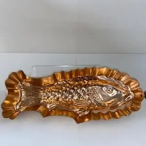 Vintage Fish Copper Mold Tin Samarius Shelton Conn. 12.5" American Made