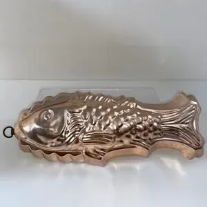 Vintage Fish Copper Mold Tin Samarius Shelton Conn. 12.5" American Made