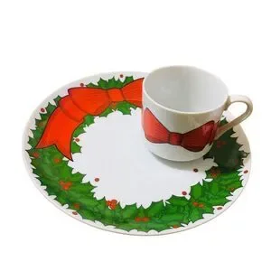 Vintage Fitz & Floyd Snack Plate And Cup Set