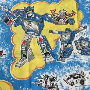 Vintage Flat Sheet Transformers Twin Size 1984