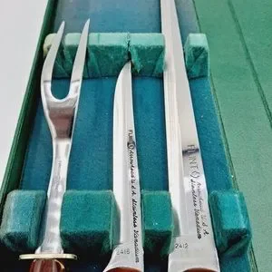 Vintage Flint Arrowhead Cutlery Stainless Vanadium USA Kit