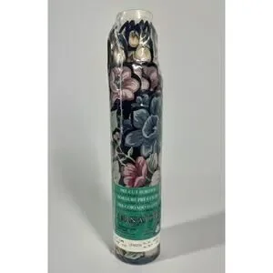 Vintage Floral Garden Black Pink Yellow Blue Wallpaper Border Scalloped Edge
