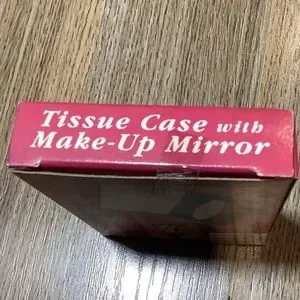 Vintage Floral Tissue Case With Make Up Mirror Package Included