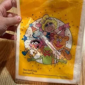 Vintage Forget Me Not Muppets Party Gift Bags 8 Pack Favors Jim Henson