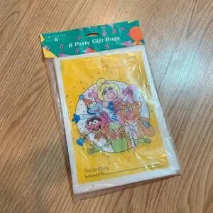 Vintage Forget Me Not Muppets Party Gift Bags 8 Pack Favors Jim Henson