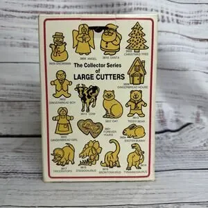 Vintage Fox Run Made In USA 7.5" Metal Santa Cookie Cutter