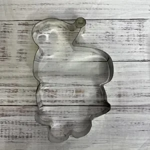 Vintage Fox Run Made In USA 7.5" Metal Santa Cookie Cutter
