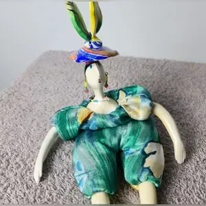 Vintage French Cerri Art Poupee Millet Doll Handmade