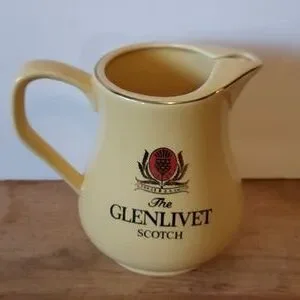 Vintage Glenlivet Scotch Whiskey Pitcher Gold Ceramic Pitcher LIMITED EDITION