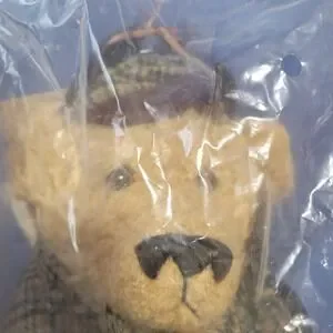 Vintage H.J. Huggs Sherlock Holmes Inspector Bearlock Plush Still Sealed NwT