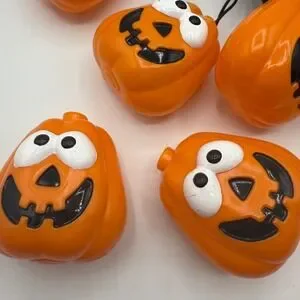 Vintage Halloween Pumpkin String Lights Jack O Lanterns 8 Count Novelty