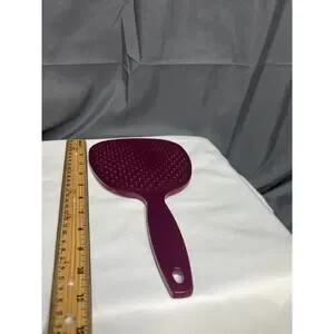 Vintage Hand Held Mirror Pink Plastic 11 Inch