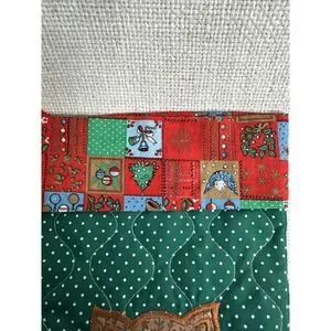 Vintage Handmade Brown Kitty Cat Christmas Stocking 15" Long