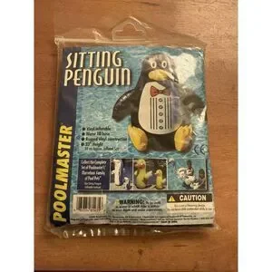 Vintage Inflatable 2.75' Sitting Penguin - Swimming Pool Décor Float - 2001 USA‎
