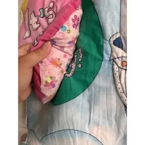 Vintage It's A Girl Stork Baby Wall Hanging Decor Quilted Nursery Art
