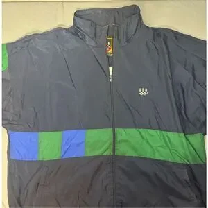 Vintage JC Penny USA Olympic Mens Large XL Jacket Full Zip Windbreaker