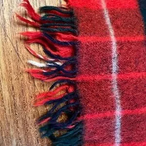 Vintage Johnstons' Of Elgin Cashmere/Wool Blend Scarf Made In Scotland
