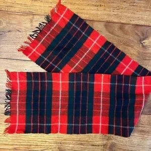 Vintage Johnstons' Of Elgin Cashmere/Wool Blend Scarf Made In Scotland
