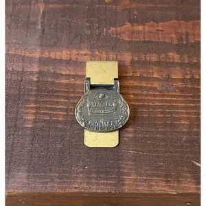 Vintage Kessler Whiskey Smooth As Silk Money Clip Bronze Lightweight