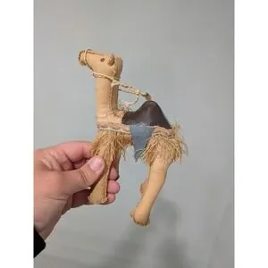 Vintage‎ Leather Hand Crafted Bedouin/Arabic Camel 7" tall