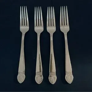 Vintage Lenox Hannah Pattern Dinner Fork Set 4 18/8 Stainless Steel Heavy 1999