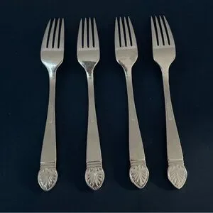 Vintage Lenox Hannah Pattern Dinner Fork Set 4 18/8 Stainless Steel Heavy 1999