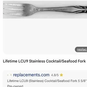 Vintage Lifetime Cocktail 3 Elegant Silver Fork Set