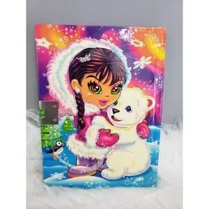 Vintage Lisa Frank Anana Eskimo Polar Bear White Tuscan Bird DIARY NOTE BOOK