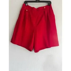 Vintage Liz Claiborne Collection red pleated shorts size 14 Vintage Liz Claiborne Collection red pleated shorts size 14