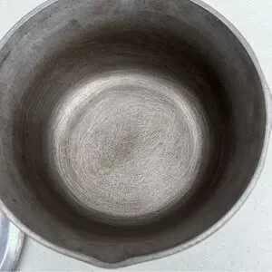 Vintage Majestic 2 1/2 Quart Cast Aluminum Cookware Saucepan Pot Lid Wood Handle