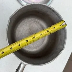 Vintage Majestic 2 1/2 Quart Cast Aluminum Cookware Saucepan Pot Lid Wood Handle