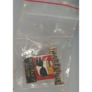 Vintage McDonalds Impressive Mystery Shop Employee Crew Pin In Original Bag