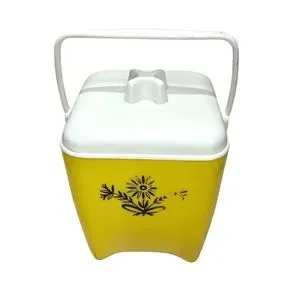 Vintage MCM Mid Century Modern Retro Yellow Ice Bucket Trans Spec Corp