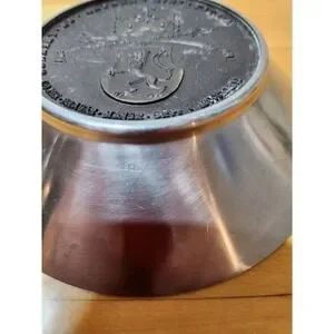 Vintage Metal Coin Bowl - Maria Anna Augusta Ferdinand1 - IMP - ET - REGIS