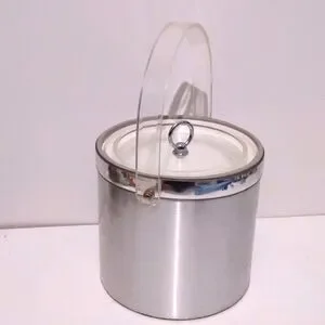 Vintage Mid Century 1960's Georges Briard Silver Ice Bucket Retro