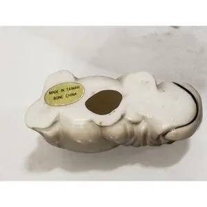 Vintage Miniature Baby Hippo Hippopotamus Ceramic Trinket Mini Decor House