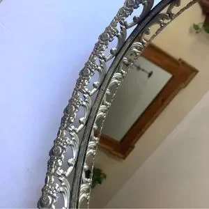 Vintage Mirror - Can Be A Tray Or Tabletop Or Hung On Wall