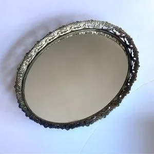 Vintage mirror - can be a tray or tabletop or hung on wall