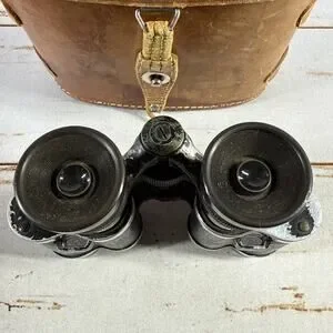 Vintage MOHRSON Binoculars 8x25 Optics 30s 40s WWII Military France With Case