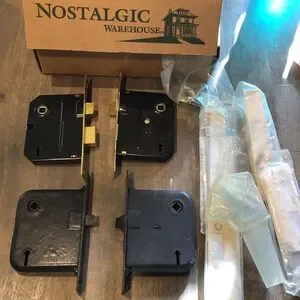 Vintage mortise lock set 2 re-pops 2 original no keys