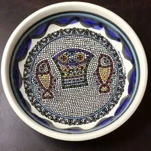 Vintage Mosaic fish trinket bowl